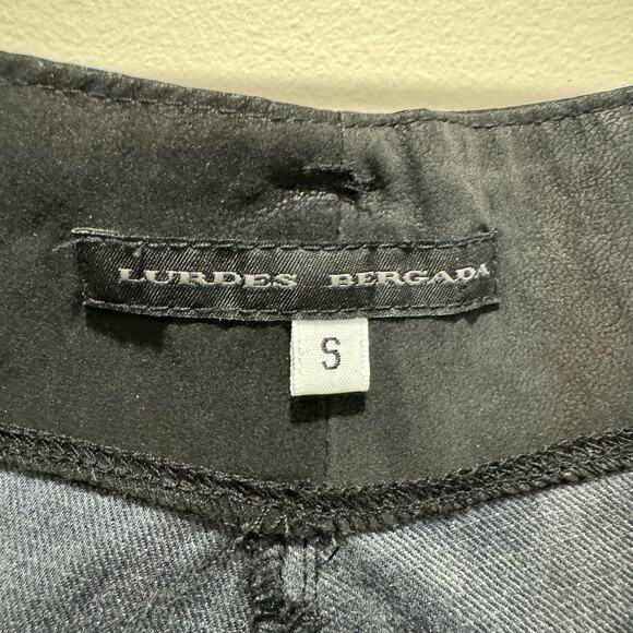 Lurdes Bergada Wide Leg Coated Cropped Pleated Pants S Whimsigoth - Picture 5 of 7